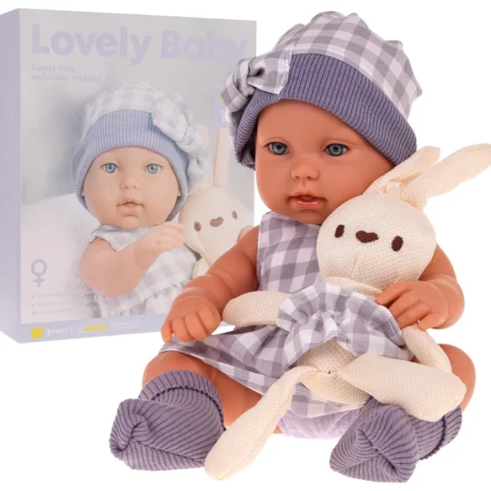Ljubičasti Set Lutke Bebe + Pribor 3+ 1