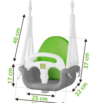 Ljuljačka S Kantom Ricokids 3 U 1 Slon, Siva I Zelena 3