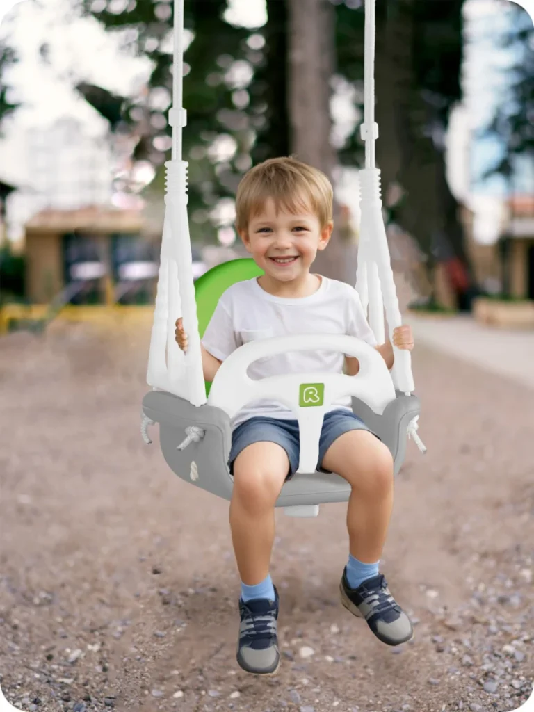Ljuljačka S Kantom Ricokids 3 U 1 Slon, Siva I Zelena 7