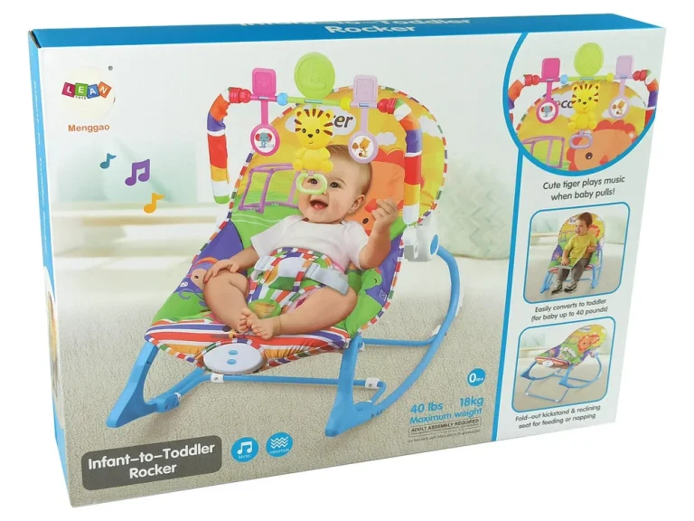 Ljuljačka Stolica 2 U 1 Plavi Tigar Zvukovi Vibracije 5