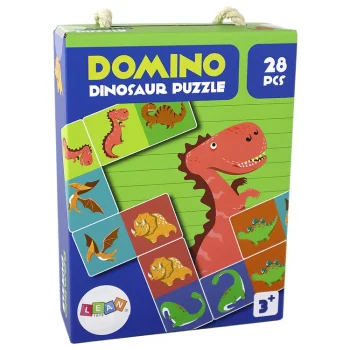 Logička Igra Dvostrana Slagalica Domino Dinosauri 10 Cm X 5 Cm 28 Dijelova 3