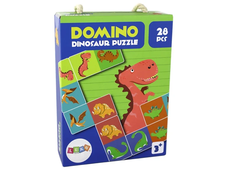 Logička Igra Dvostrana Slagalica Domino Dinosauri 10 Cm X 5 Cm 28 Dijelova 3