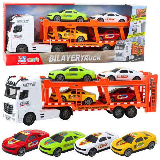 Lora Kamion Vučna Služba, Set 4 Automobila, Svjetla I Zvuk, 57 Cm 1