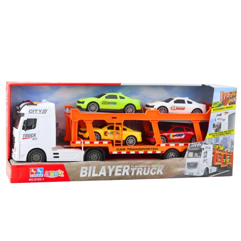 Lora Kamion Vučna Služba, Set 4 Automobila, Svjetla I Zvuk, 57 Cm 4