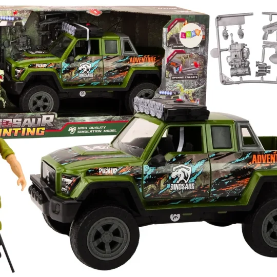 Lov Na Automobile Za Terenski Lov Na Dinosaure Svjetla Zvuče Zeleno 1