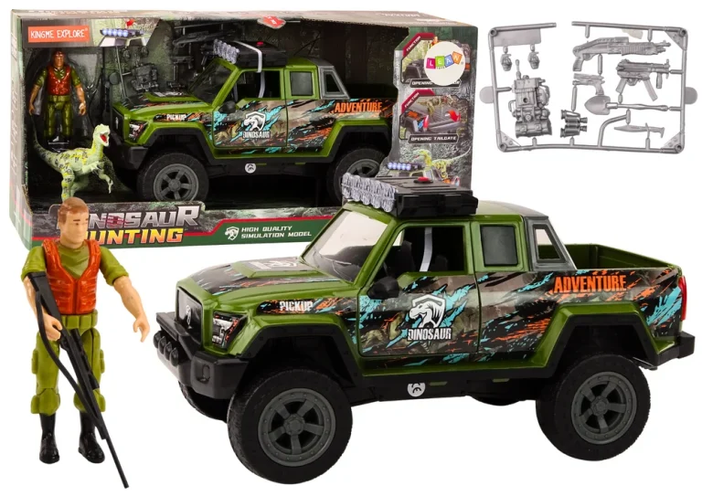 Lov Na Automobile Za Terenski Lov Na Dinosaure Svjetla Zvuče Zeleno 1