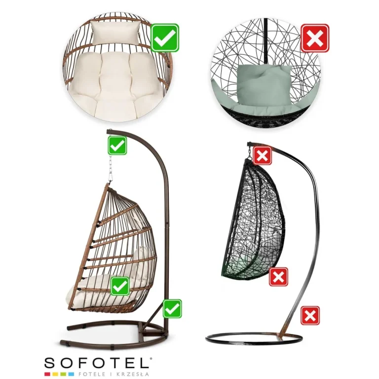 Luisiana Smeđa Viseća Vrtna Stolica + Bež Sofotel Jastuci 12