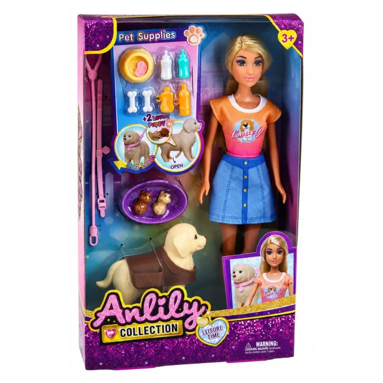 Lutka Anlily 30 Cm, Set Pribora Za Njegu Psa I štenca 6