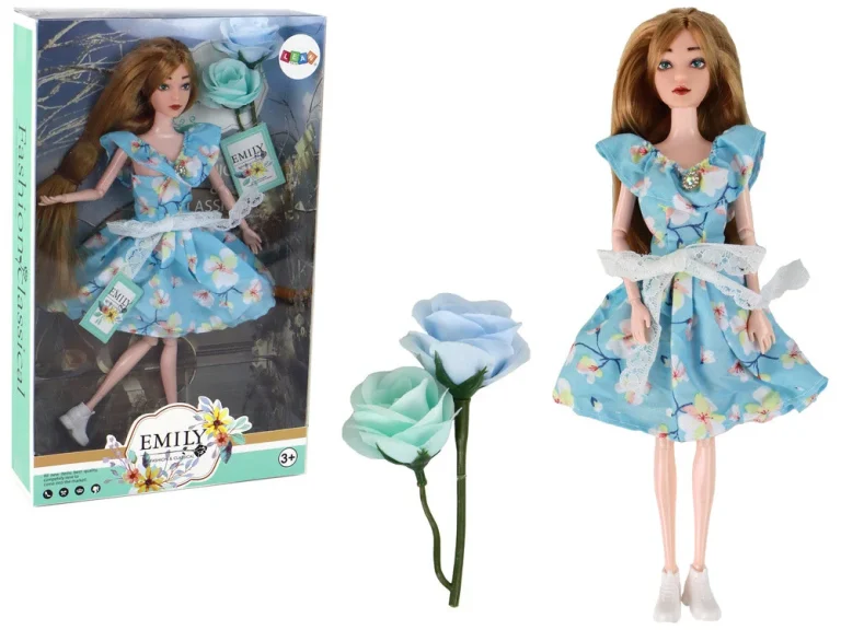 Lutka Emily Spring Plava Cvjetna Haljina 1