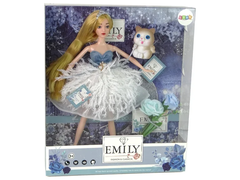 Lutka Emily Plavuša S Bež Mačetom I Cvijećem 5