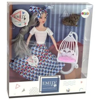 Lutka Emily Sivosmeđe Kose S Mačetom I Ljuljačkom 5