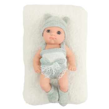 Lutka Beba S Dekicom Bijelo Siva 18 Cm 2