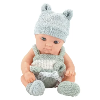 Lutka Beba S Dekicom Bijelo Siva 18 Cm 3