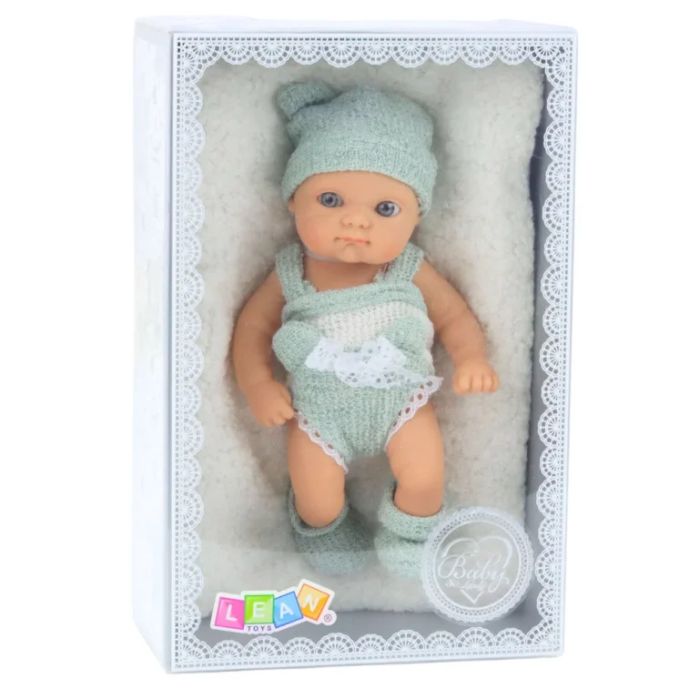 Lutka Beba S Dekicom Bijelo Siva 18 Cm 4