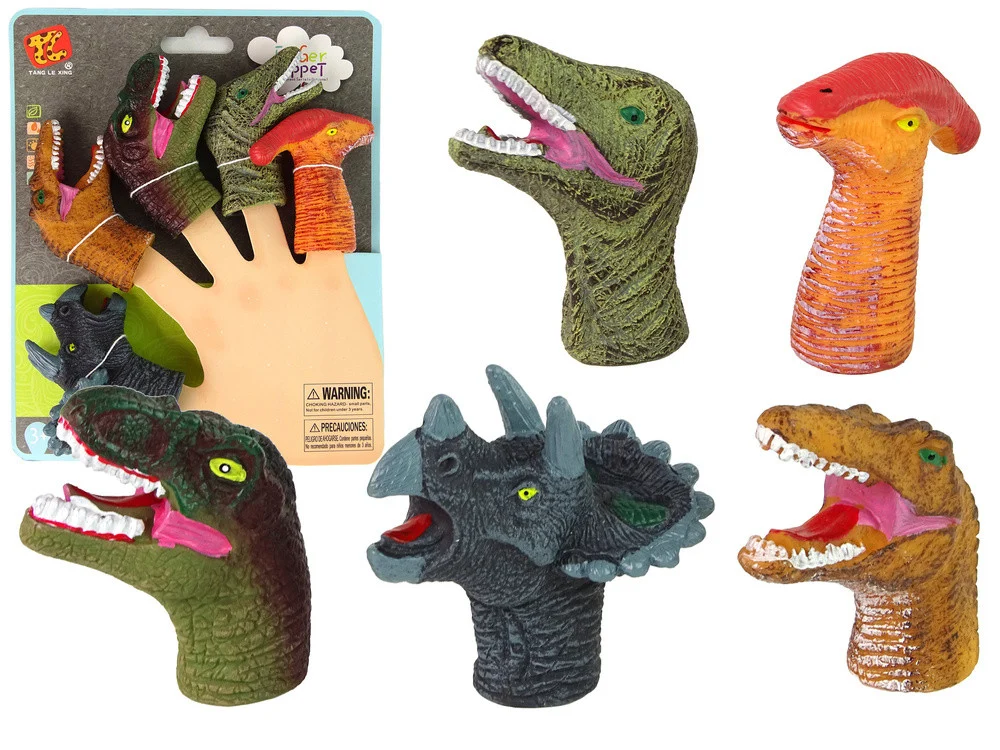Lutke Za Prste Dinosauri šareni 5 Kom 1