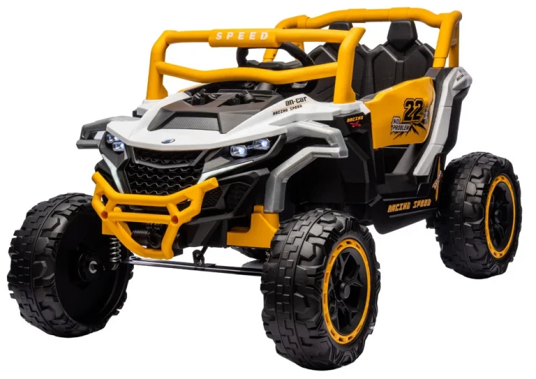 M1 Bijelo žuto Vozilo Na Baterije 4x4 Auto Na Akumulator 2