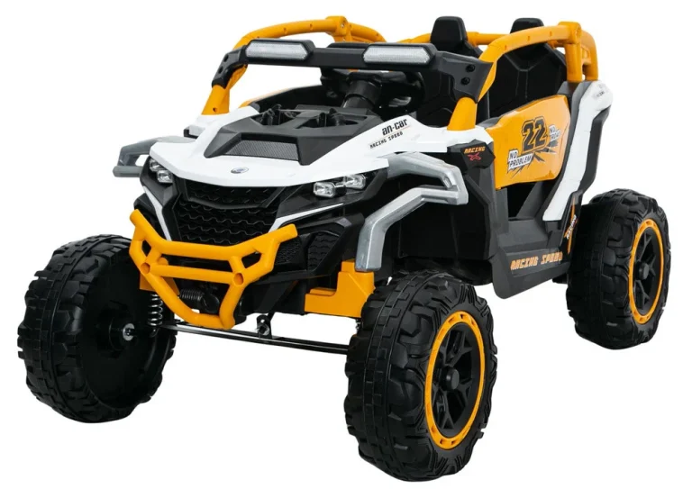 M3 Žuto Bijelo Vozilo Na Baterije 4x4 Auto Na Akumulator 2