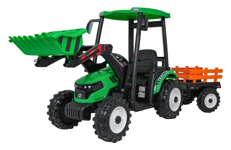 Mega D68 Traktor S Prikolicom Zeleni 1