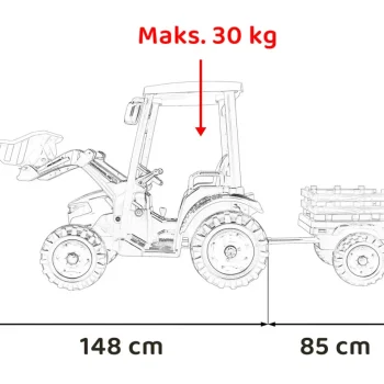 Mega D68 Traktor S Prikolicom Zeleni 3