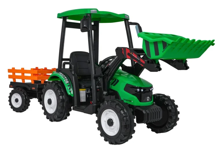 Mega D68 Traktor S Prikolicom Zeleni 4