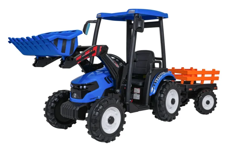 Mega Traktor D68 S Prikolicom Plavi 1