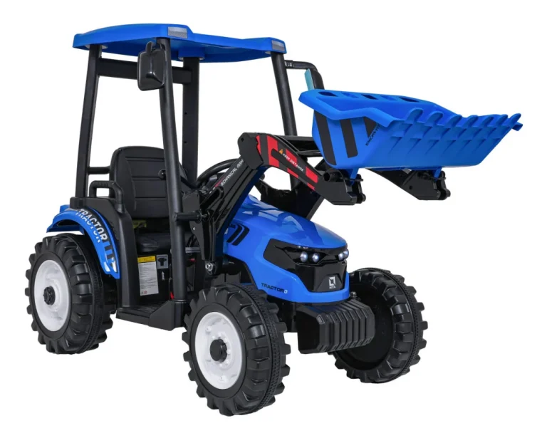 Mega Traktor D68 S Prikolicom Plavi 10