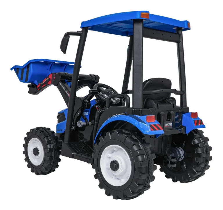 Mega Traktor D68 S Prikolicom Plavi 15