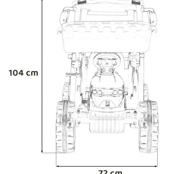 Mega Traktor D68 S Prikolicom Plavi 2