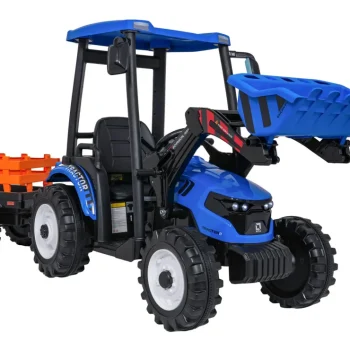 Mega Traktor D68 S Prikolicom Plavi 4