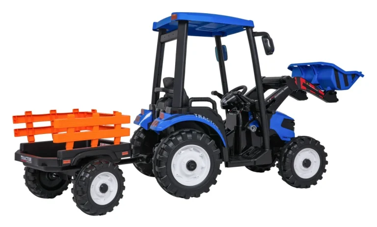 Mega Traktor D68 S Prikolicom Plavi 5