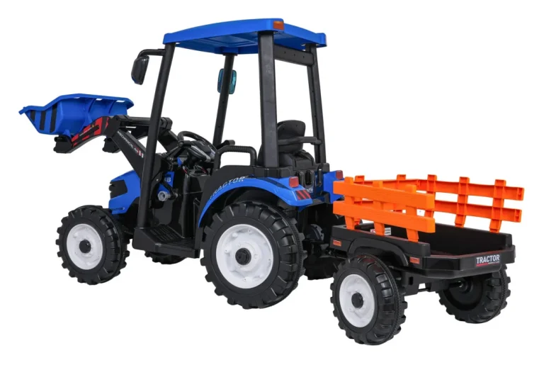 Mega Traktor D68 S Prikolicom Plavi 6