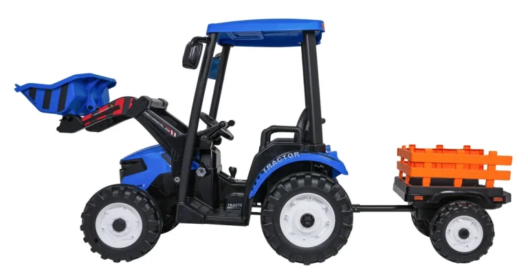 Mega Traktor D68 S Prikolicom Plavi 7
