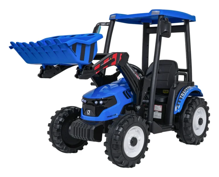 Mega Traktor D68 S Prikolicom Plavi 9