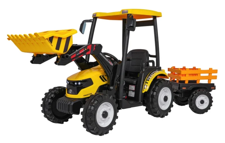 Mega Traktor D68 S Prikolicom žuti 1