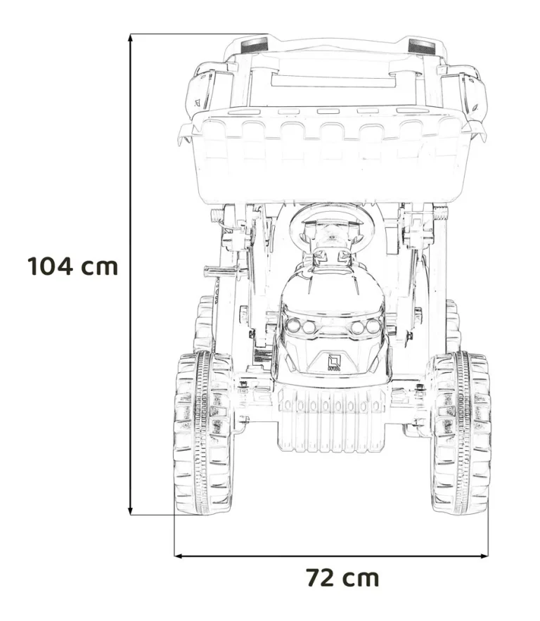 Mega Traktor D68 S Prikolicom žuti 2