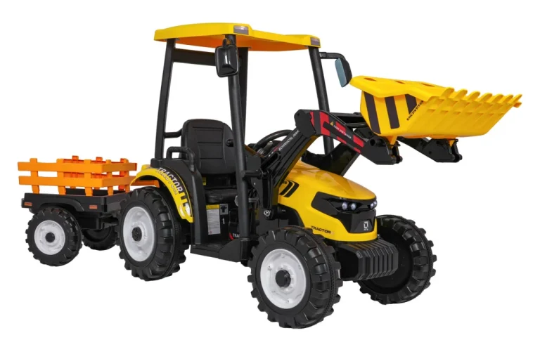 Mega Traktor D68 S Prikolicom žuti 4