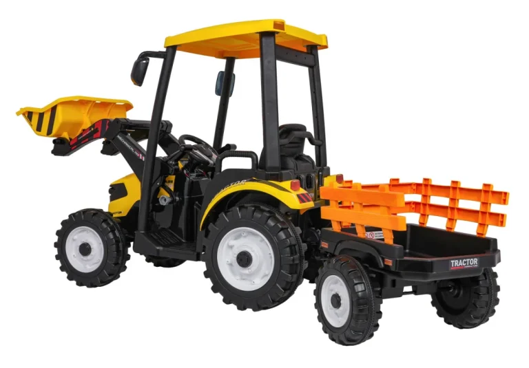 Mega Traktor D68 S Prikolicom žuti 6