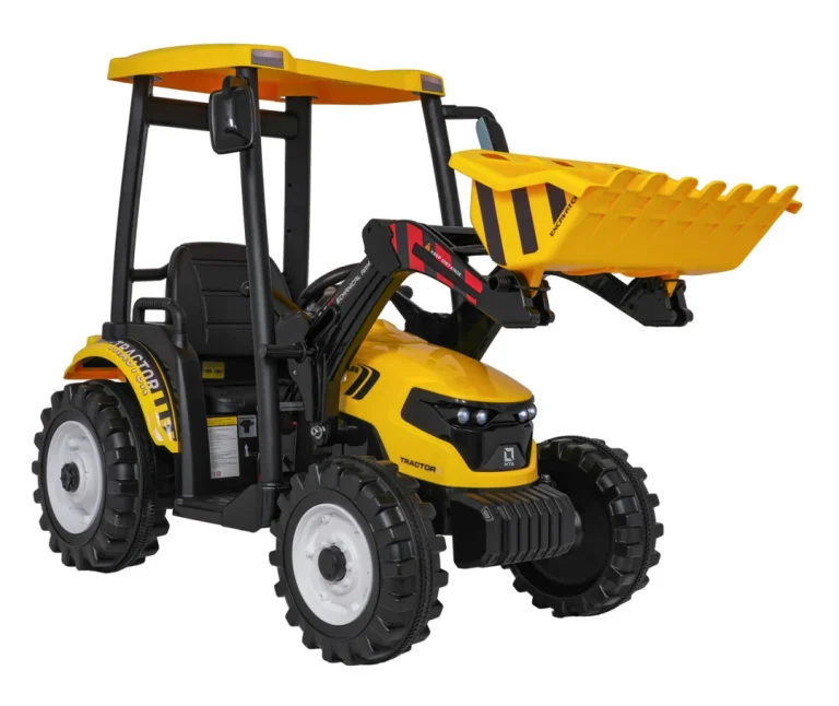 Mega Traktor D68 S Prikolicom žuti 8
