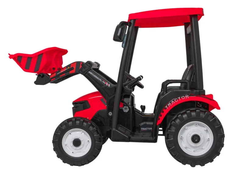 Mega Električni Traktor D68 S Prikolicom, Crveni 11