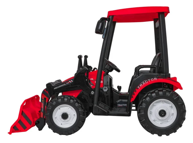 Mega Električni Traktor D68 S Prikolicom, Crveni 12