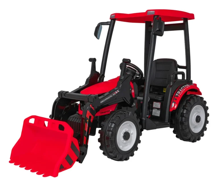 Mega Električni Traktor D68 S Prikolicom, Crveni 13