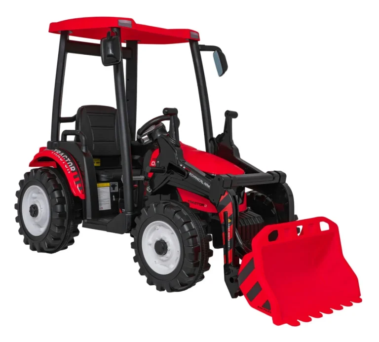 Mega Električni Traktor D68 S Prikolicom, Crveni 14