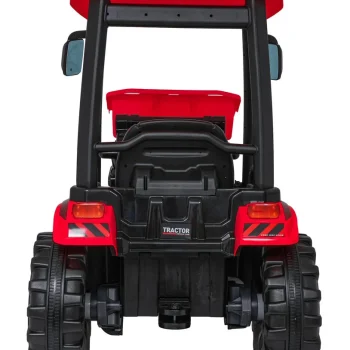 Mega Električni Traktor D68 S Prikolicom, Crveni 16