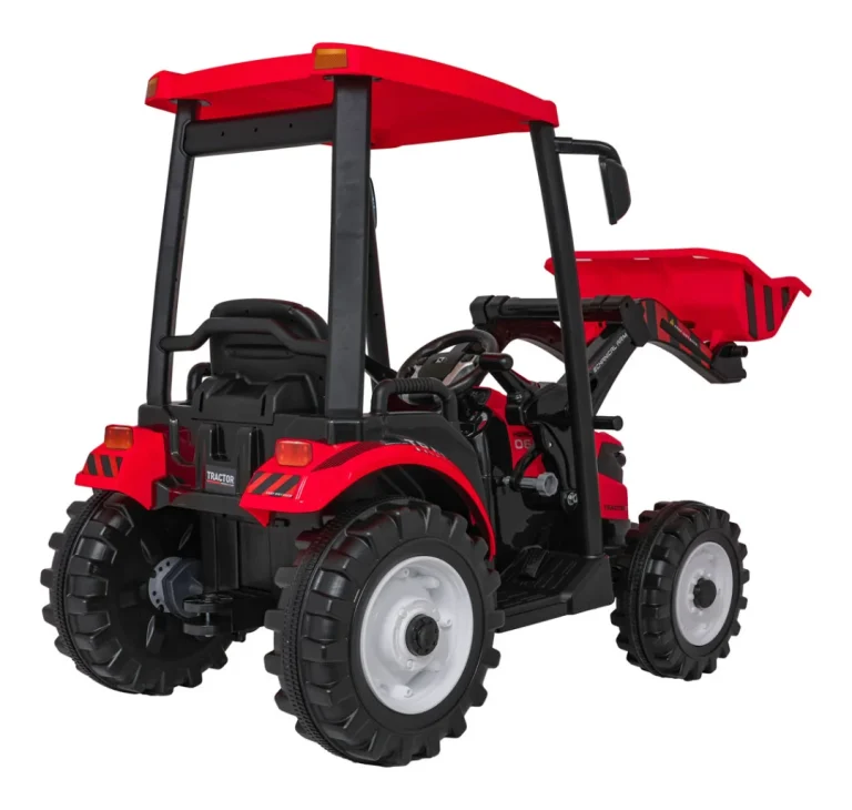 Mega Električni Traktor D68 S Prikolicom, Crveni 17
