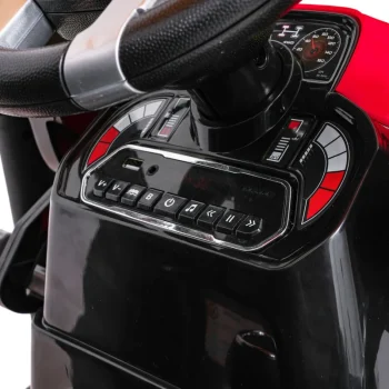 Mega Električni Traktor D68 S Prikolicom, Crveni 25