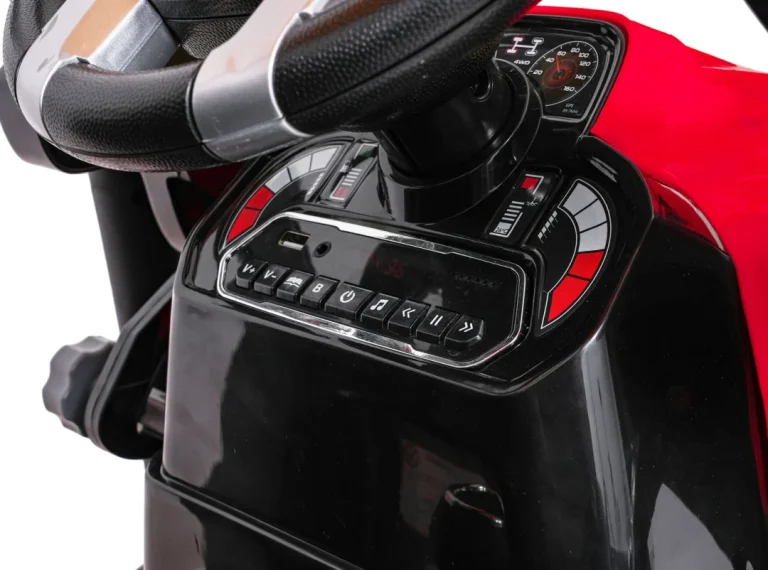 Mega Električni Traktor D68 S Prikolicom, Crveni 25
