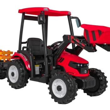 Mega Električni Traktor D68 S Prikolicom, Crveni 4