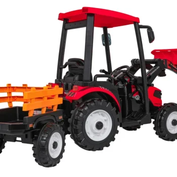 Mega Električni Traktor D68 S Prikolicom, Crveni 5