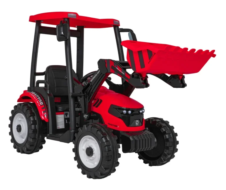 Mega Električni Traktor D68 S Prikolicom, Crveni 9
