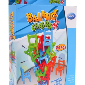 Mini Arkadna Igra Sa Stolicama Za Djecu 4+ I Odrasle + 24 Stolice 4 Boje 6 Oblika, Crvena 6